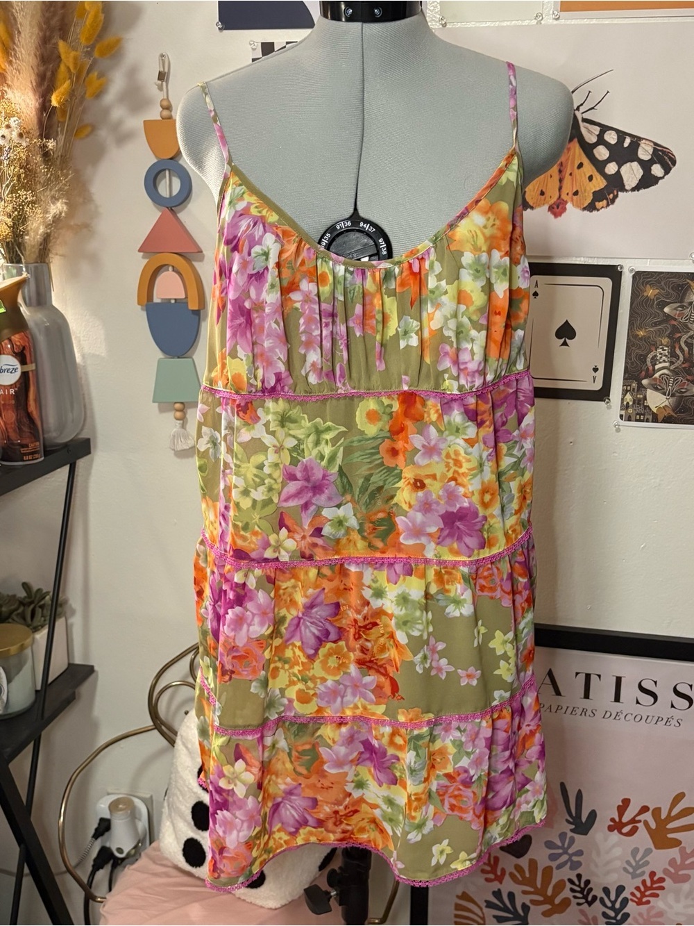 Morgan Taylor Intimates Floral Slip Dress — Size L